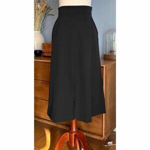 SOLD Max Mara A-Line Front Slit Midi Skirt Wool